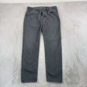 Armani Jeans Men Slim Straight Jeans in Charcoal Gray